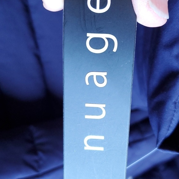 Nuage Navy puffer jacket faux fur hood. Expandable zips on side NWT Small - Picture 4 of 16